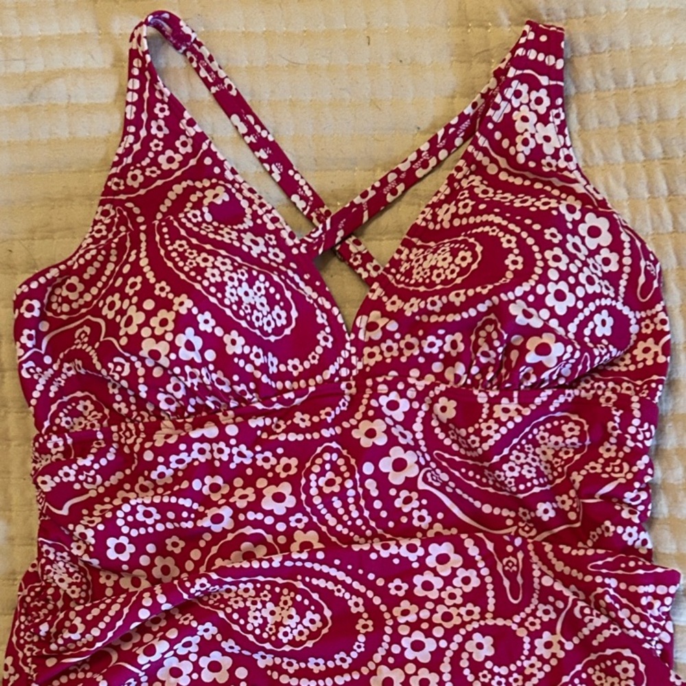 Ocean Dreams Fuchsia Paisley Floral One-Piece Swimsuit